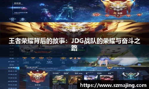 王者荣耀背后的故事：JDG战队的荣耀与奋斗之路